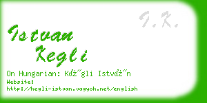 istvan kegli business card